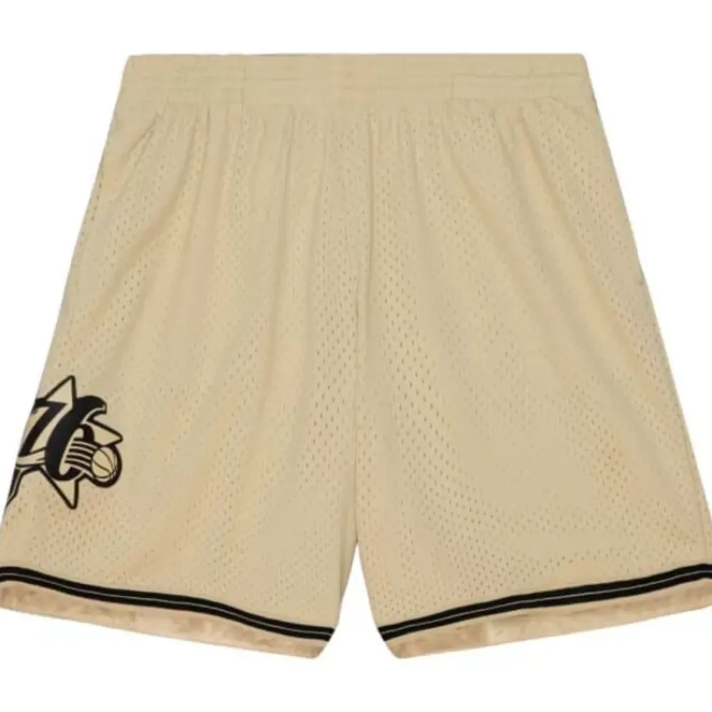 Apparel Mitchell & Ness Shorts-Khaki Black Swingman Philadelphia 76Ers 2000-01 Shorts