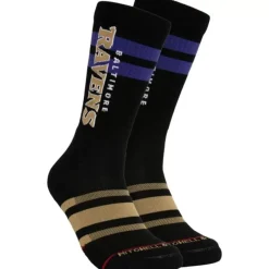 Apparel Mitchell & Ness Accessories-Lateral Crew Socks Baltimore Ravens