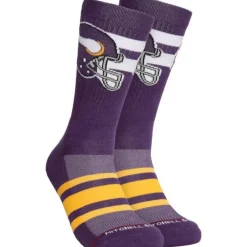 Apparel Mitchell & Ness Accessories-Lateral Crew Socks Minnesota Vikings