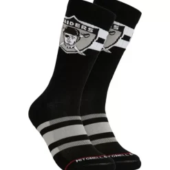 Apparel Mitchell & Ness Accessories-Lateral Crew Socks Oakland Raiders