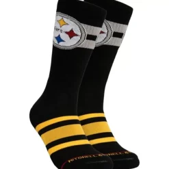Apparel Mitchell & Ness Accessories-Lateral Crew Socks Pittsburgh Steelers