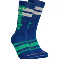 Apparel Mitchell & Ness Accessories-Lateral Crew Socks Seattle Seahawks