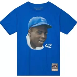 Apparel Mitchell & Ness T-Shirts & Tops-Legend Portrait Tee Brooklyn Dodgers Jackie Robinson