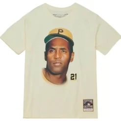 Apparel Mitchell & Ness T-Shirts & Tops-Legend Portrait Tee Pittsburgh Pirates Roberto Clemente