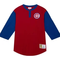 Apparel Mitchell & Ness T-Shirts & Tops-Legendary Slub Henley Chicago Cubs