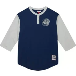 Apparel Mitchell & Ness T-Shirts & Tops-Legendary Slub Henley Georgetown University