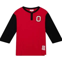 Apparel Mitchell & Ness T-Shirts & Tops-Legendary Slub Henley Ohio State