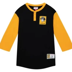 Apparel Mitchell & Ness T-Shirts & Tops-Legendary Slub Henley Pittsburgh Pirates