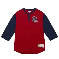 Apparel Mitchell & Ness T-Shirts & Tops-Legendary Slub Henley St. Louis Cardinals