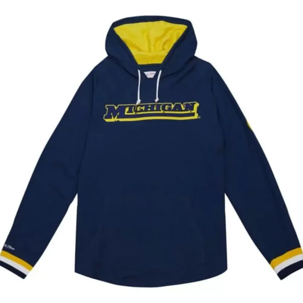 Apparel Mitchell & Ness T-Shirts & Tops-Legendary Slub Long Sleeve Hoodie University Of Michigan