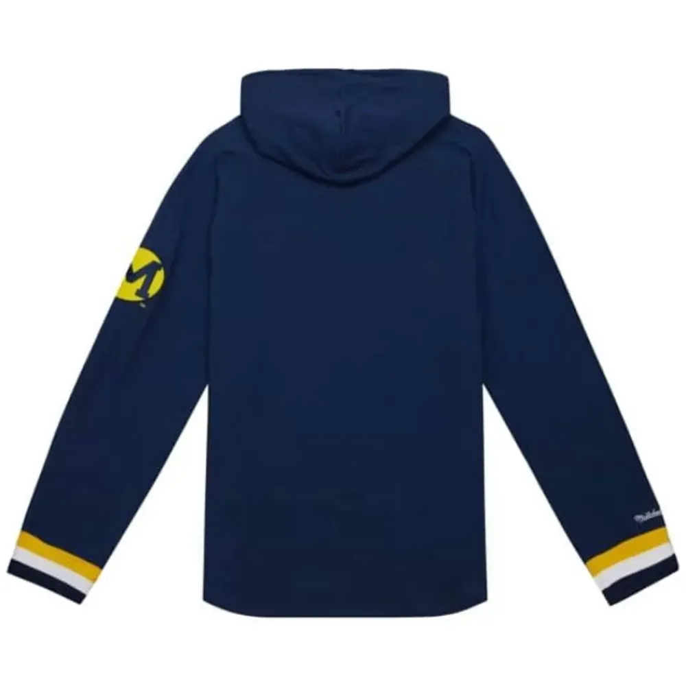 Apparel Mitchell & Ness T-Shirts & Tops-Legendary Slub Long Sleeve Hoodie University Of Michigan