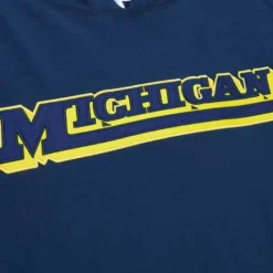 Apparel Mitchell & Ness T-Shirts & Tops-Legendary Slub Long Sleeve Hoodie University Of Michigan