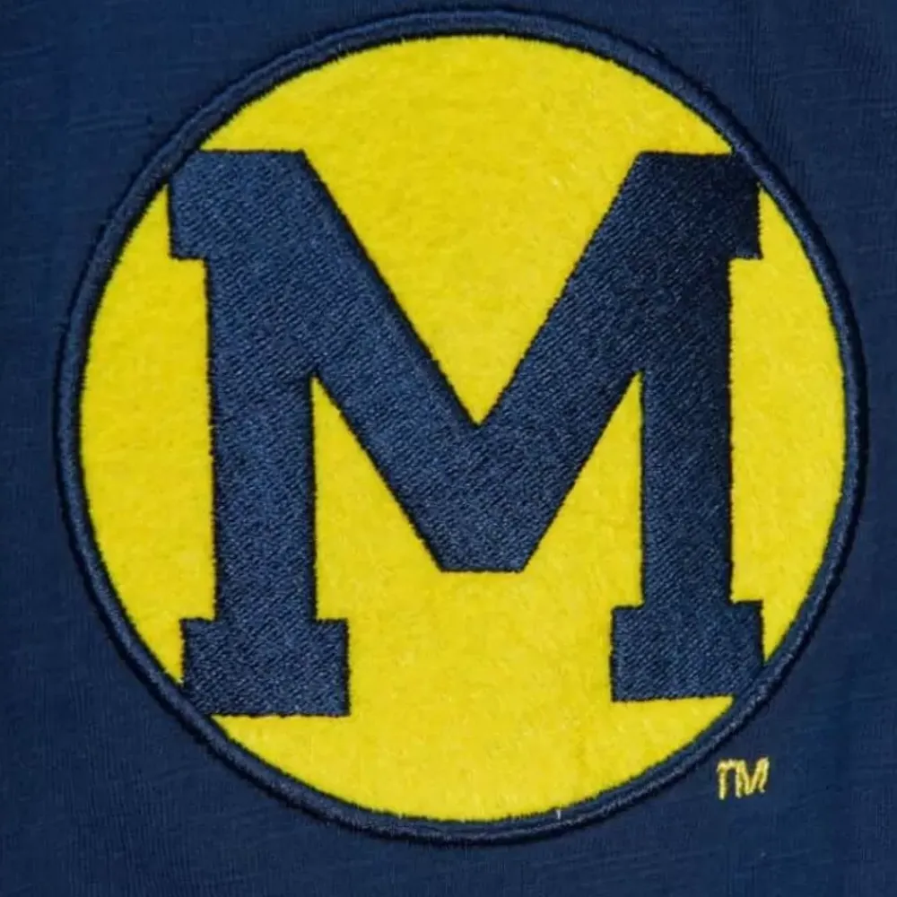 Apparel Mitchell & Ness T-Shirts & Tops-Legendary Slub Long Sleeve Hoodie University Of Michigan