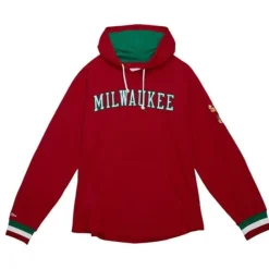 Apparel Mitchell & Ness T-Shirts & Tops-Legendary Slub Long Sleeve Hoodie Milwaukee Bucks