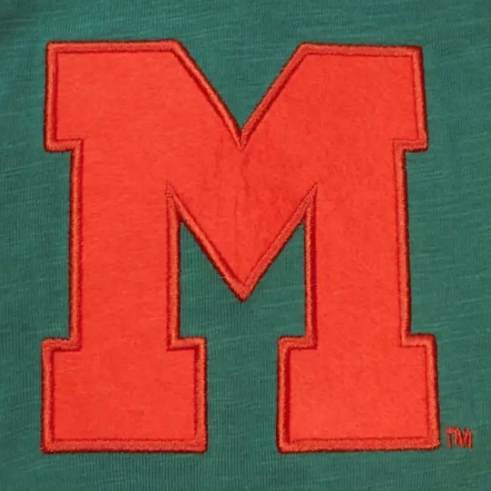 Apparel Mitchell & Ness T-Shirts & Tops-Legendary Slub Long Sleeve Hoodie University Of Miami