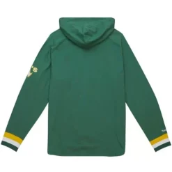 Apparel Mitchell & Ness T-Shirts & Tops-Legendary Slub Long Sleeve Hoodie Oakland Athletics