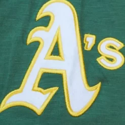 Apparel Mitchell & Ness T-Shirts & Tops-Legendary Slub Long Sleeve Hoodie Oakland Athletics