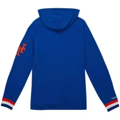 Apparel Mitchell & Ness T-Shirts & Tops-Legendary Slub Long Sleeve Hoodie New York Mets