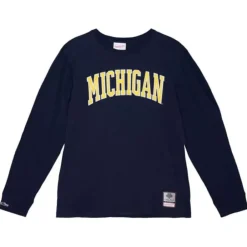 Apparel Mitchell & Ness T-Shirts & Tops-Legendary Slub Longsleeve University Of Michigan