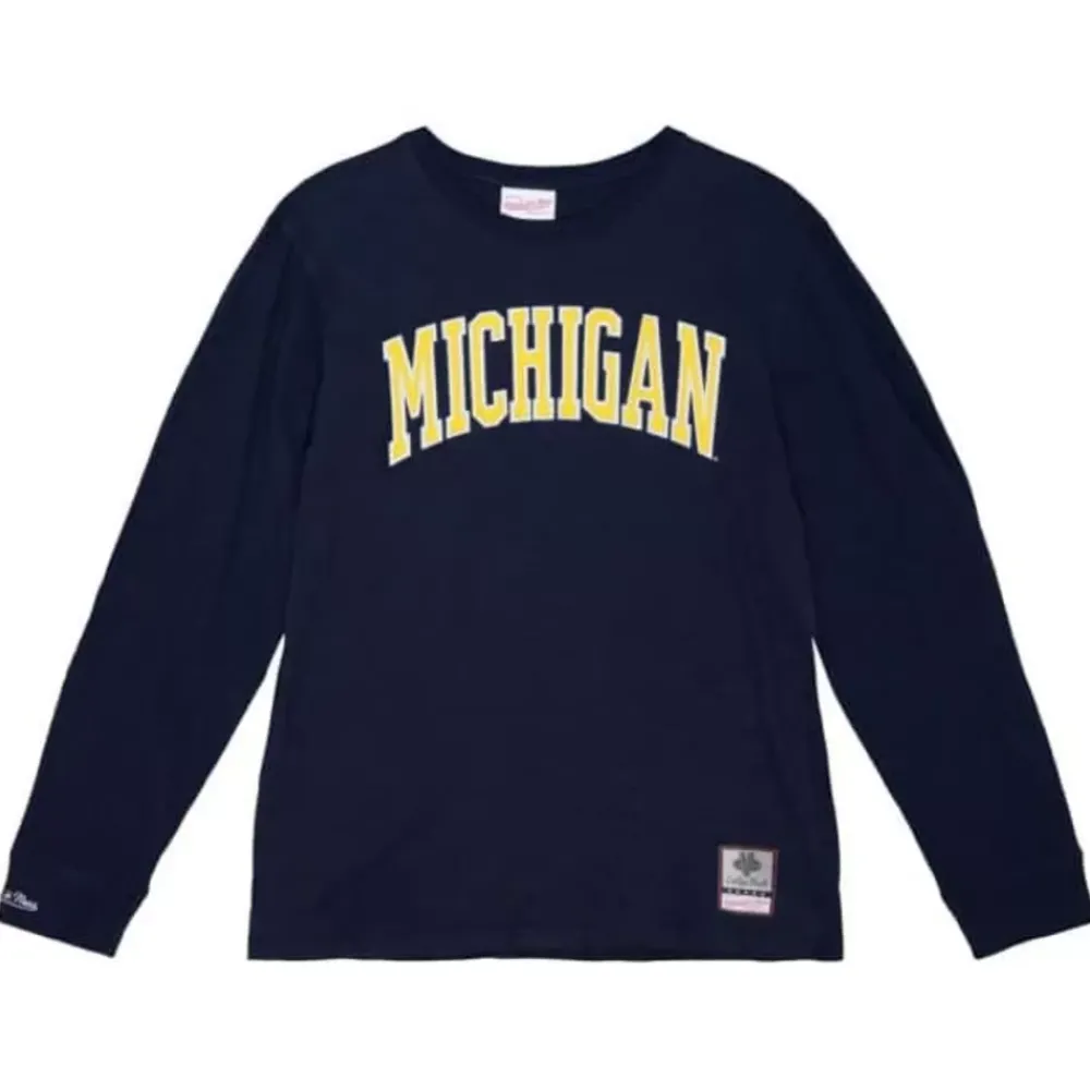 Apparel Mitchell & Ness T-Shirts & Tops-Legendary Slub Longsleeve University Of Michigan