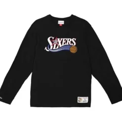 Apparel Mitchell & Ness T-Shirts & Tops-Legendary Slub Longsleeve Philadelphia 76Ers