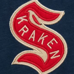 Apparel Mitchell & Ness T-Shirts & Tops-Legendary Slub Ss Tee Current Logo Seattle Kraken