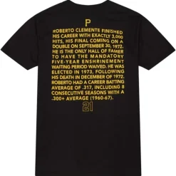 Apparel Mitchell & Ness T-Shirts & Tops-Legends Portriat Tee Pittsburgh Pirates Roberto Clemente