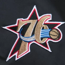 Apparel Mitchell & Ness Jackets & Outerwear-Lightweight Satin Bomber Vintage Logo Philadelphia 76Ers