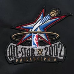 Apparel Mitchell & Ness Jackets & Outerwear-Lightweight Satin Bomber Vintage Logo Philadelphia 76Ers