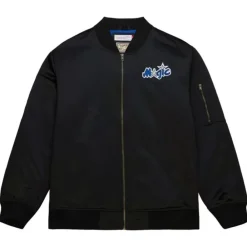 Apparel Mitchell & Ness Jackets & Outerwear-Lightweight Satin Bomber Vintage Logo Orlando Magic