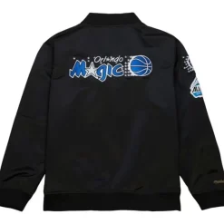 Apparel Mitchell & Ness Jackets & Outerwear-Lightweight Satin Bomber Vintage Logo Orlando Magic