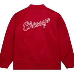 Apparel Mitchell & Ness Jackets & Outerwear-Lightweight Satin Bomber Vintage Logo Chicago Bulls
