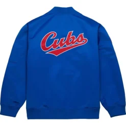Apparel Mitchell & Ness Jackets & Outerwear-Lightweight Satin Bomber Vintage Logo Chicago Cubs