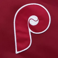 Apparel Mitchell & Ness Jackets & Outerwear-Lightweight Satin Bomber Vintage Logo Philadelphia Phillies