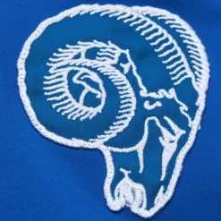 Apparel Mitchell & Ness Jackets & Outerwear-Lightweight Satin Bomber Vintage Logo Los Angeles Rams