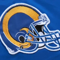 Apparel Mitchell & Ness Jackets & Outerwear-Lightweight Satin Bomber Vintage Logo Los Angeles Rams