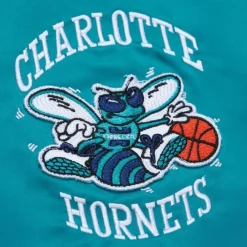 Apparel Mitchell & Ness Jackets & Outerwear-Lightweight Satin Bomber Vintage Logo Charlotte Hornets