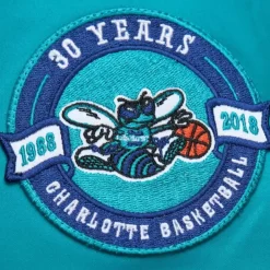 Apparel Mitchell & Ness Jackets & Outerwear-Lightweight Satin Bomber Vintage Logo Charlotte Hornets
