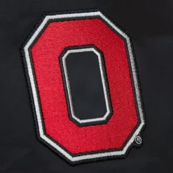 Apparel Mitchell & Ness Jackets & Outerwear-Lightweight Satin Bomber Current Logo Ohio State