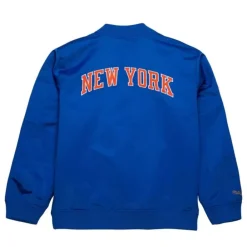 Apparel Mitchell & Ness Jackets & Outerwear-Lightweight Satin Bomber Vintage Logo New York Knicks