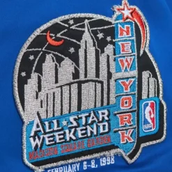 Apparel Mitchell & Ness Jackets & Outerwear-Lightweight Satin Bomber Vintage Logo New York Knicks