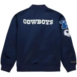 Apparel Mitchell & Ness Jackets & Outerwear-Lightweight Satin Bomber Vintage Logo Dallas Cowboys