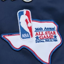 Apparel Mitchell & Ness Jackets & Outerwear-Lightweight Satin Bomber Vintage Logo Dallas Mavericks