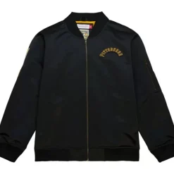 Apparel Mitchell & Ness Jackets & Outerwear-Lightweight Satin Bomber Vintage Logo Pittsburgh Pirates