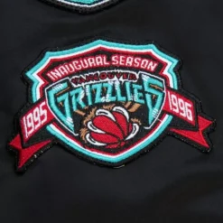 Apparel Mitchell & Ness Jackets & Outerwear-Lightweight Satin Bomber Vintage Logo Vancouver Grizzlies