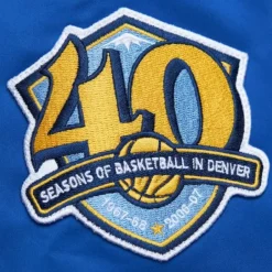 Apparel Mitchell & Ness Jackets & Outerwear-Lightweight Satin Bomber Vintage Logo Denver Nuggets