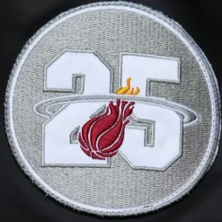 Apparel Mitchell & Ness Jackets & Outerwear-Lightweight Satin Bomber Vintage Logo Miami Heat