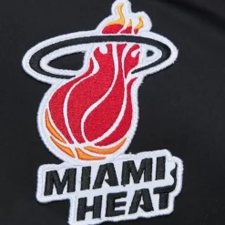 Apparel Mitchell & Ness Jackets & Outerwear-Lightweight Satin Bomber Vintage Logo Miami Heat