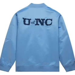 Apparel Mitchell & Ness Jackets & Outerwear-Lightweight Satin Bomber Vintage Logo University Of North Carolina