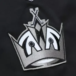 Apparel Mitchell & Ness Jackets & Outerwear-Lightweight Satin Bomber Current Logo Los Angeles Kings